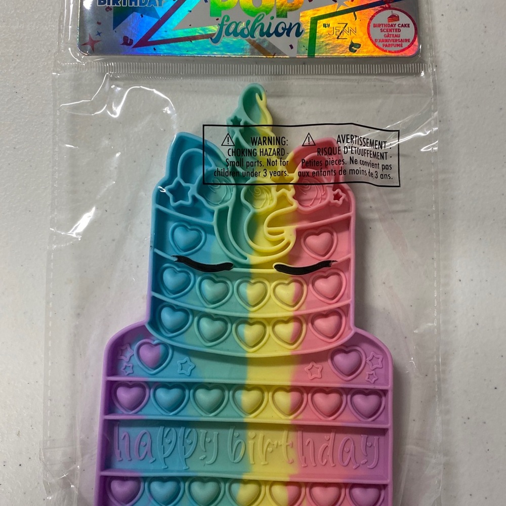 Unicorn happy birthday popit fidget toy